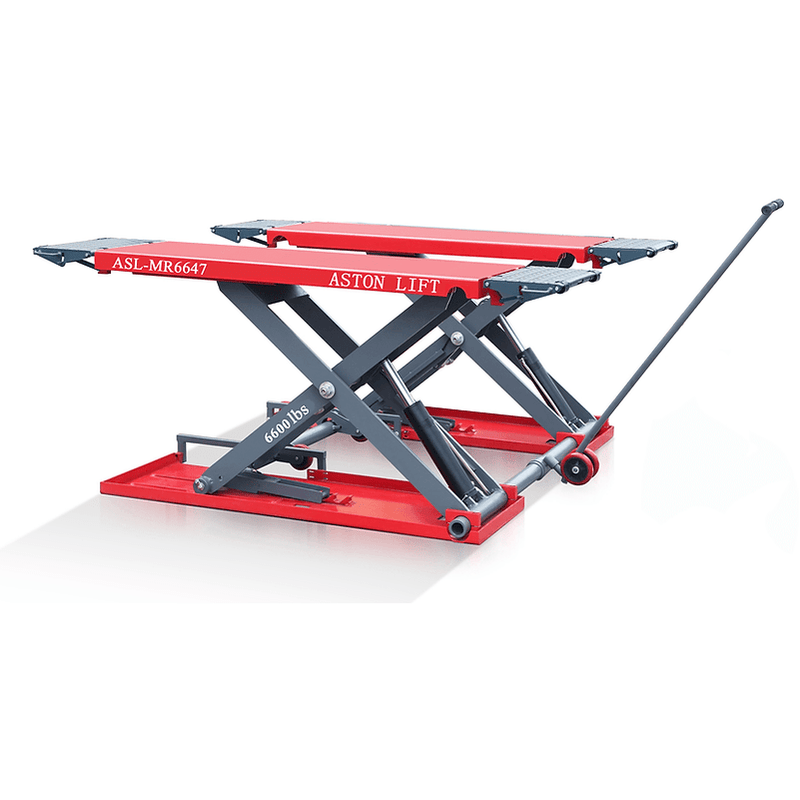 Aston Mid-Rise Scissor Lift 6600lbs 47" Electric Lock Release 110v - ASL-MR6647