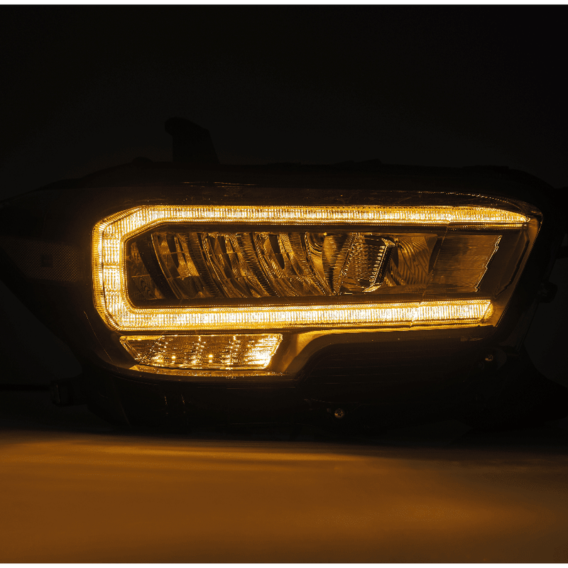 Alpharex Trd Reflector Style Led Headlights Alpha-Black 2023-2016 Toyota Tacoma - Ahl-Tt16-L-Sa-Lb+810015