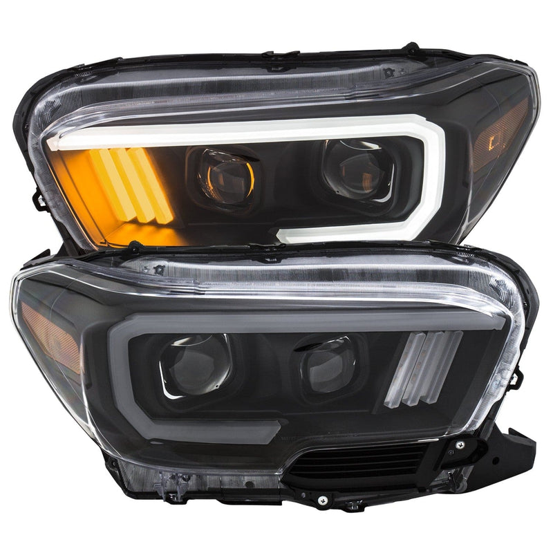 Anzo Black Plank Style Project Headlights - 2023-2016 Toyota Tacoma Trd Models - 111379